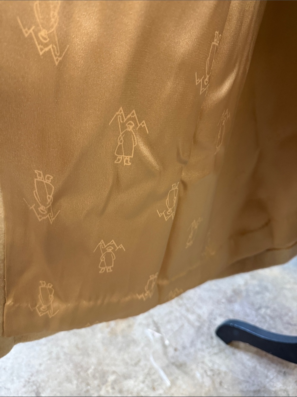 Vintage 1940s-1960’s Open Front Draped Coat in Beige fuller and Hillman - Picture 8 of 16